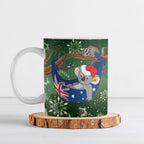 Aussie Festive Koala Christmas Ceramic Mug Koala-ty Time Flag Hammock Green Style