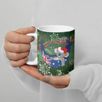 Aussie Festive Koala Christmas Ceramic Mug Koala-ty Time Flag Hammock Green Style