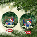Aussie Festive Koala Christmas Ceramic Ornament Koala-ty Time Flag Hammock Green Style