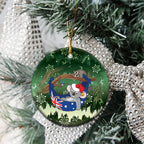 Aussie Festive Koala Christmas Ceramic Ornament Koala-ty Time Flag Hammock Green Style