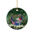 Aussie Festive Koala Christmas Ceramic Ornament Koala-ty Time Flag Hammock Green Style