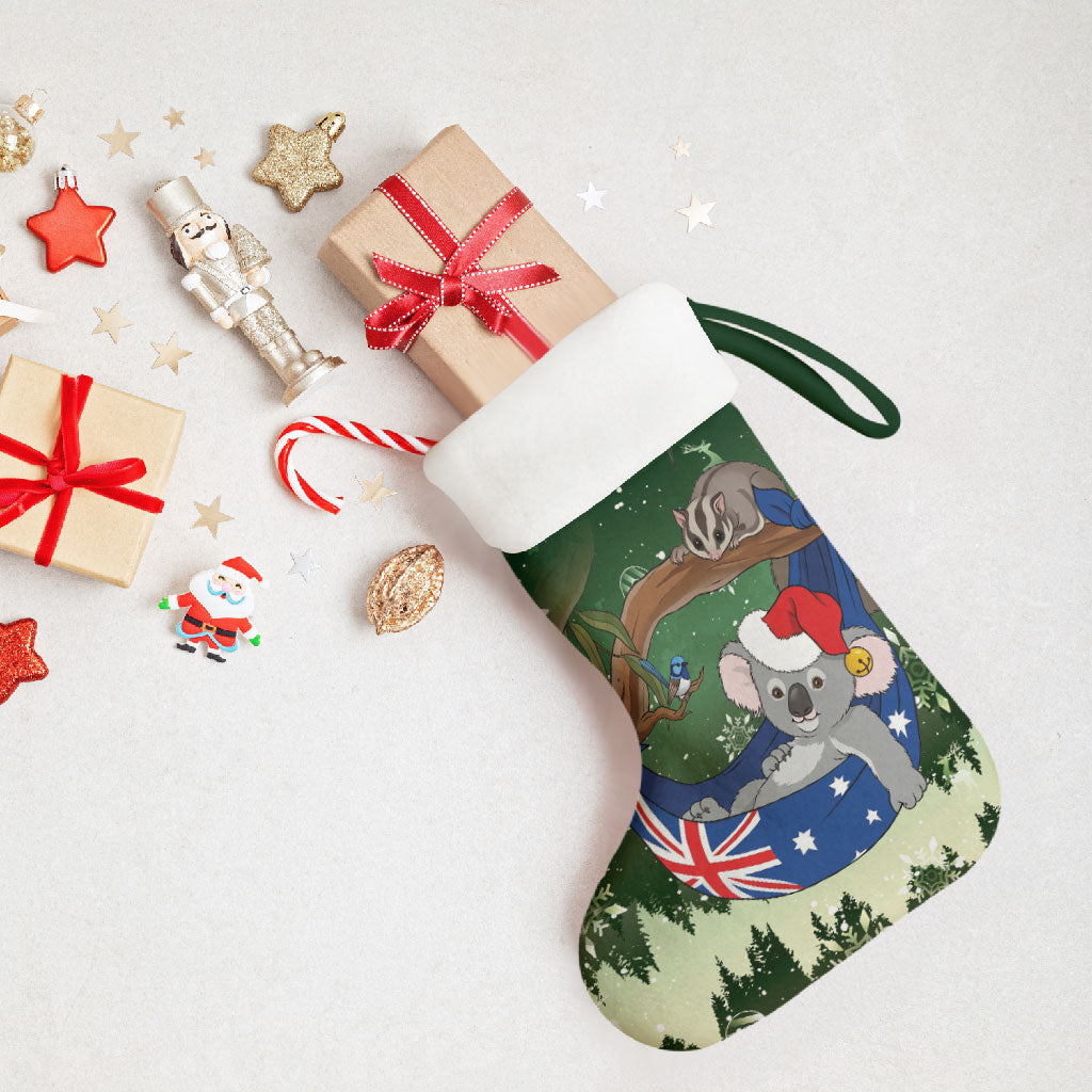 Aussie Festive Koala Christmas Stocking Koala-ty Time Flag Hammock Green Style