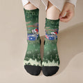 Aussie Festive Koala Christmas Crew Socks Koala-ty Time Flag Hammock Green Style