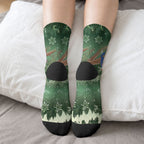 Aussie Festive Koala Christmas Crew Socks Koala-ty Time Flag Hammock Green Style