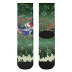 Aussie Festive Koala Christmas Crew Socks Koala-ty Time Flag Hammock Green Style