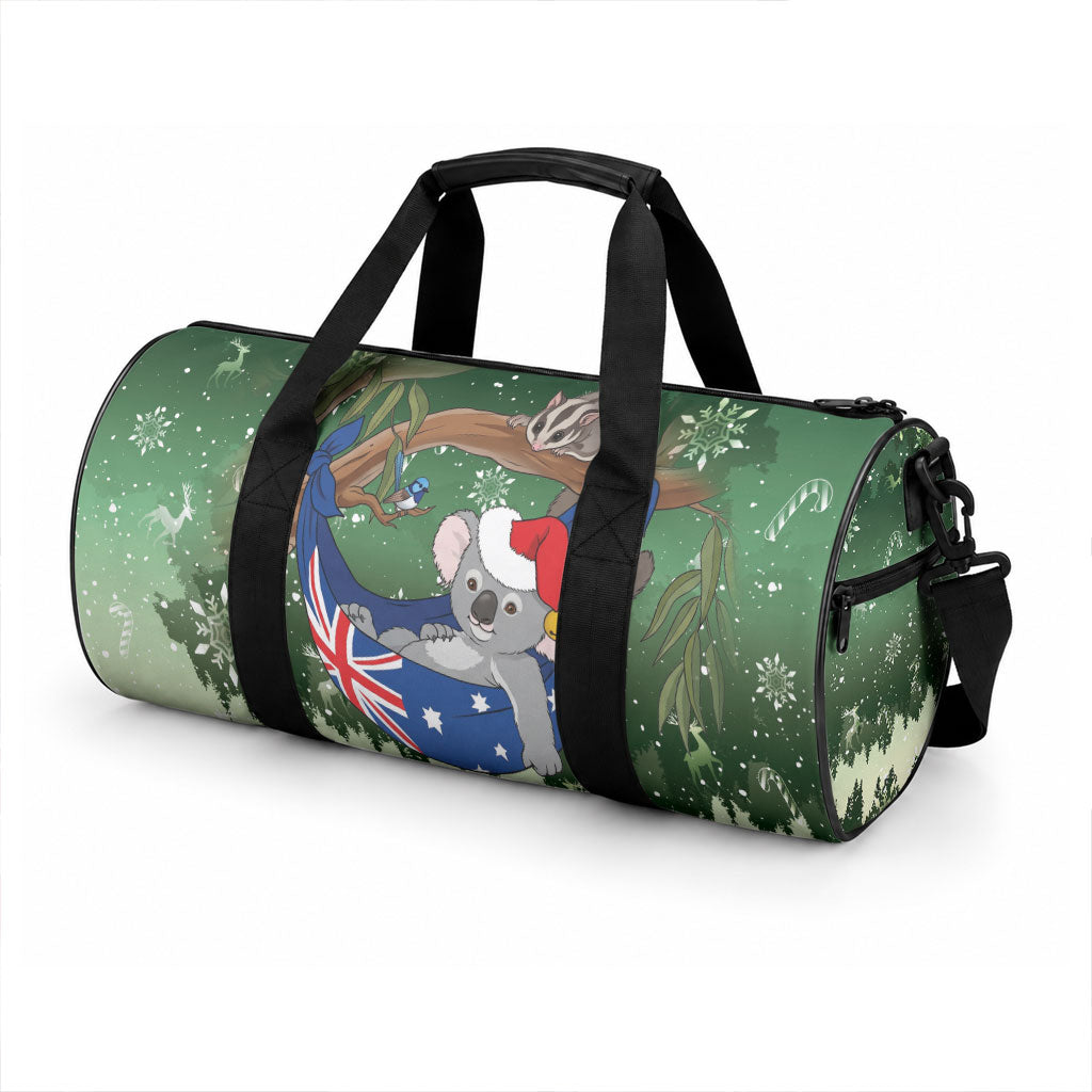 Aussie Festive Koala Christmas Duffle Bag Koala-ty Time Flag Hammock Green Style