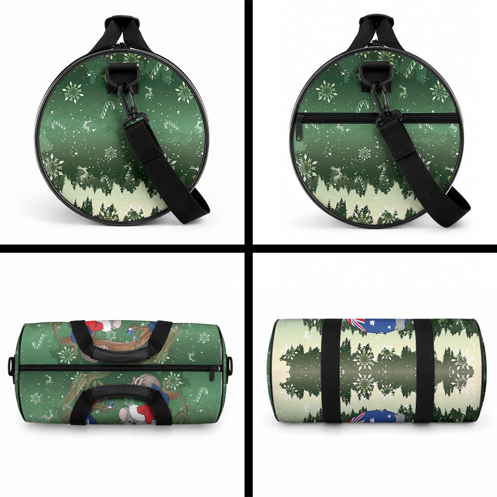 Aussie Festive Koala Christmas Duffle Bag Koala-ty Time Flag Hammock Green Style