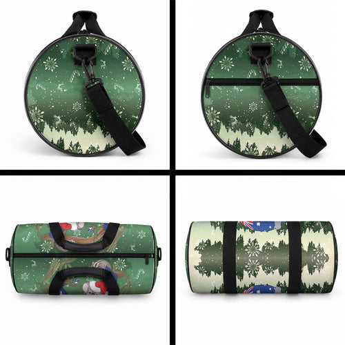 Aussie Festive Koala Christmas Duffle Bag Koala-ty Time Flag Hammock Green Style
