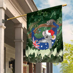 Aussie Festive Koala Christmas Garden Flag Koala-ty Time Flag Hammock Green Style