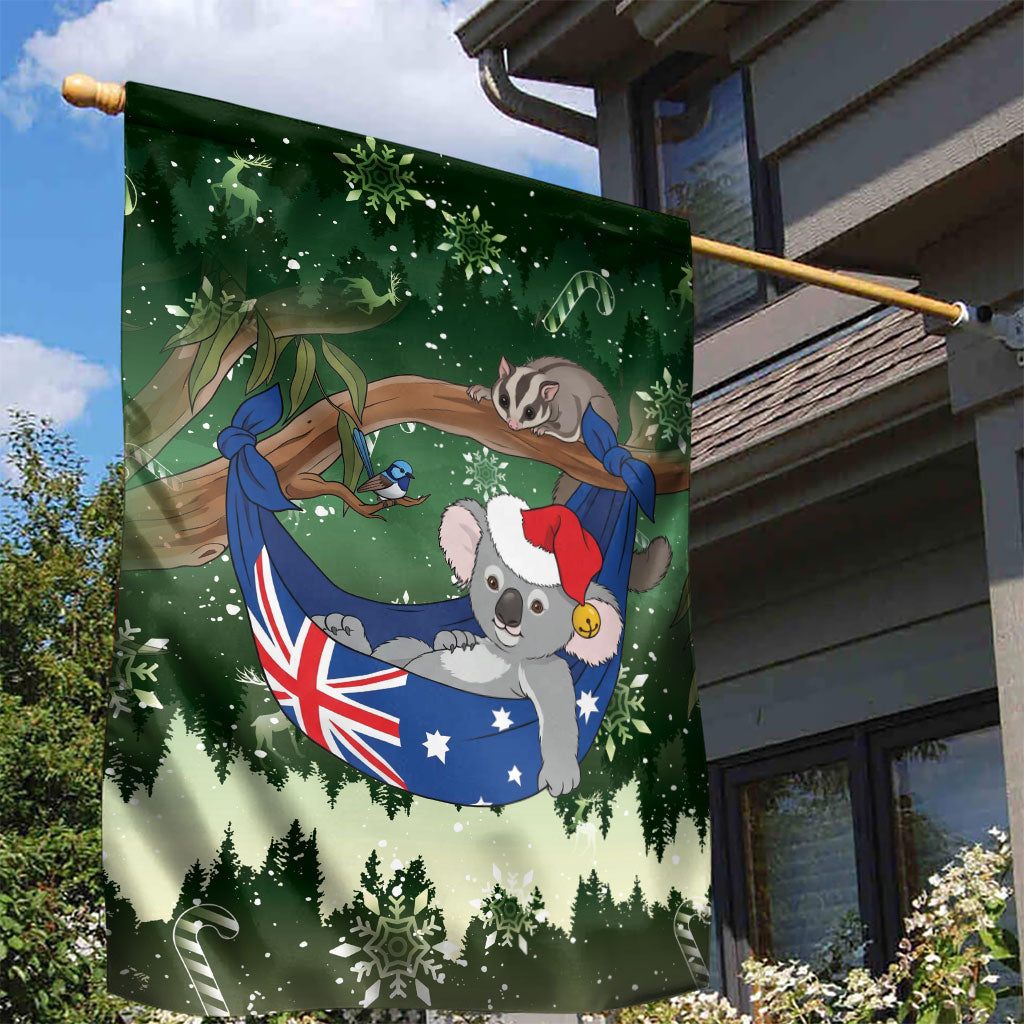 Aussie Festive Koala Christmas Garden Flag Koala-ty Time Flag Hammock Green Style