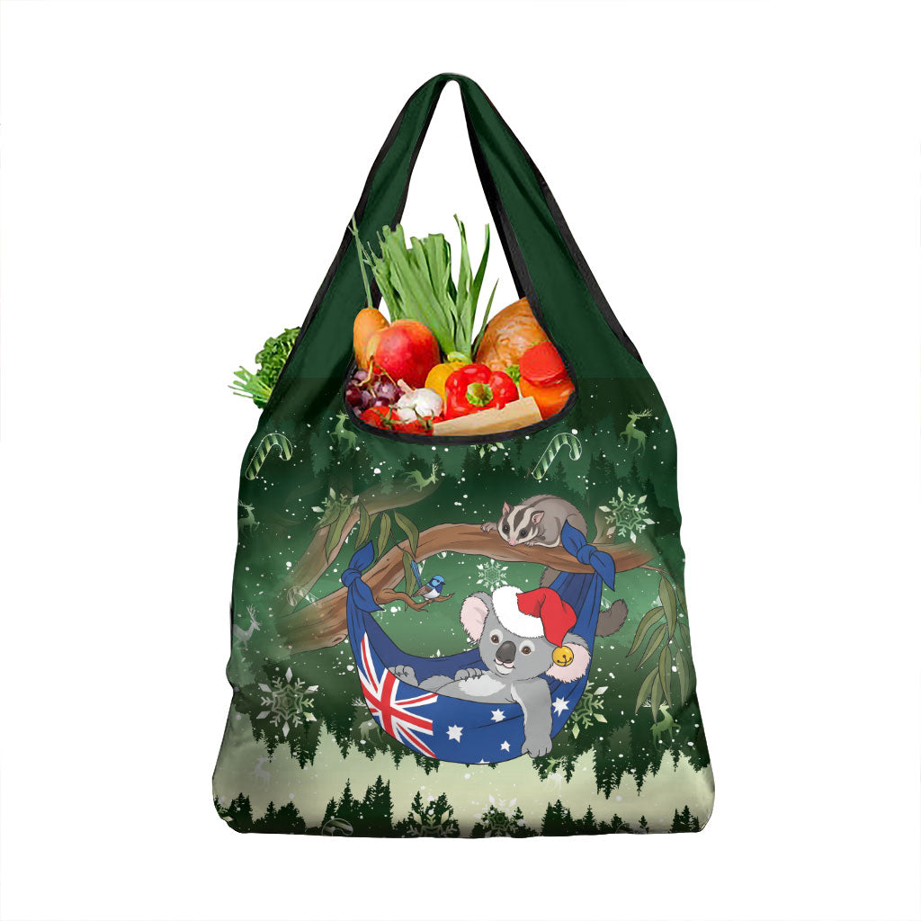 Aussie Festive Koala Christmas Grocery Bag Koala-ty Time Flag Hammock Green Style