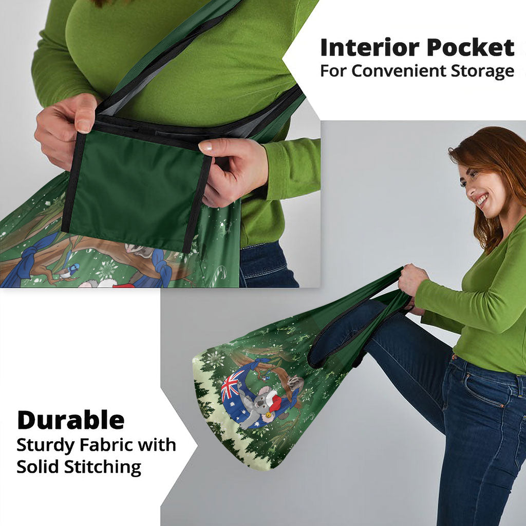 Aussie Festive Koala Christmas Grocery Bag Koala-ty Time Flag Hammock Green Style