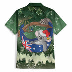 Aussie Festive Koala Christmas Hawaiian Shirt Koala-ty Time Flag Hammock Green Style