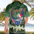 Aussie Festive Koala Christmas Hawaiian Shirt Koala-ty Time Flag Hammock Green Style