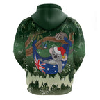 Aussie Festive Koala Christmas Hoodie Koala-ty Time Flag Hammock Green Style