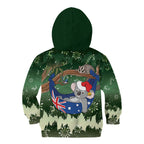 Aussie Festive Koala Christmas Kid Hoodie Koala-ty Time Flag Hammock Green Style