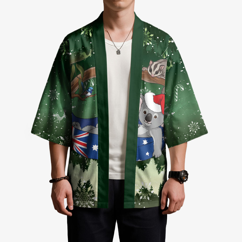 Aussie Festive Koala Christmas Kimono Koala-ty Time Flag Hammock Green Style