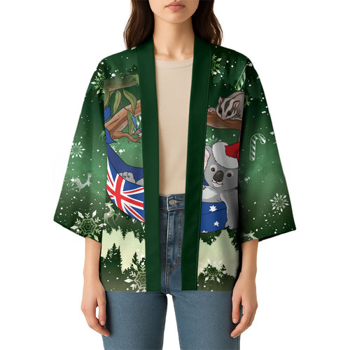 Aussie Festive Koala Christmas Kimono Koala-ty Time Flag Hammock Green Style