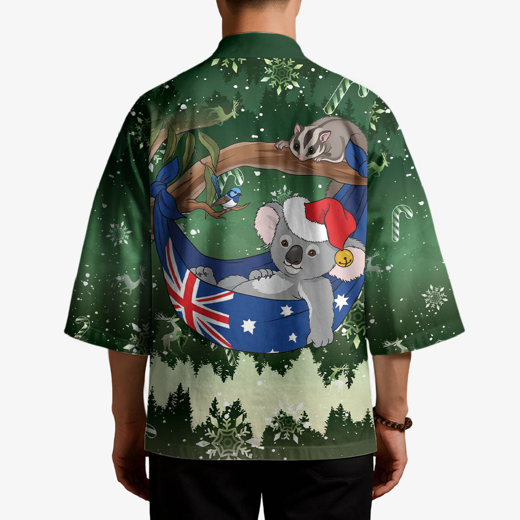 Aussie Festive Koala Christmas Kimono Koala-ty Time Flag Hammock Green Style