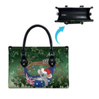 Aussie Festive Koala Christmas Leather Bag Koala-ty Time Flag Hammock Green Style