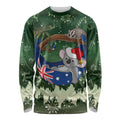 Aussie Festive Koala Christmas Long Sleeve Shirt Koala-ty Time Flag Hammock Green Style