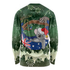 Aussie Festive Koala Christmas Long Sleeve Shirt Koala-ty Time Flag Hammock Green Style