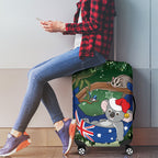 Aussie Festive Koala Christmas Luggage Cover Koala-ty Time Flag Hammock Green Style