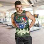 Aussie Festive Koala Christmas Men Tank Top Koala-ty Time Flag Hammock Green Style