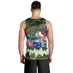 Aussie Festive Koala Christmas Men Tank Top Koala-ty Time Flag Hammock Green Style