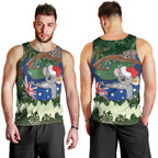 Aussie Festive Koala Christmas Men Tank Top Koala-ty Time Flag Hammock Green Style