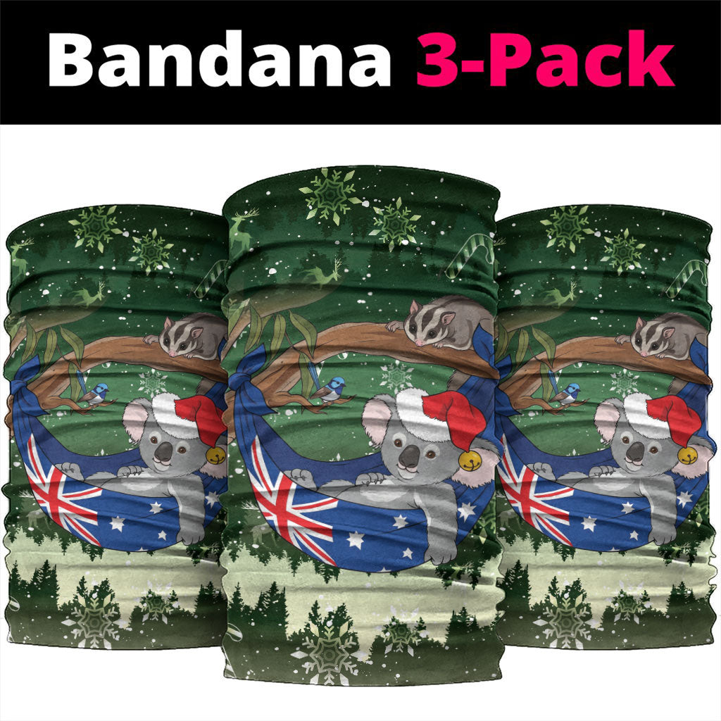 Aussie Festive Koala Christmas Neck Gaiter Koala-ty Time Flag Hammock Green Style