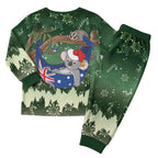 Aussie Festive Koala Christmas Pajama Set Koala-ty Time Flag Hammock Green Style