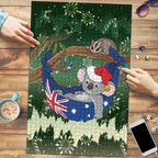 Aussie Festive Koala Christmas Puzzle Koala-ty Time Flag Hammock Green Style