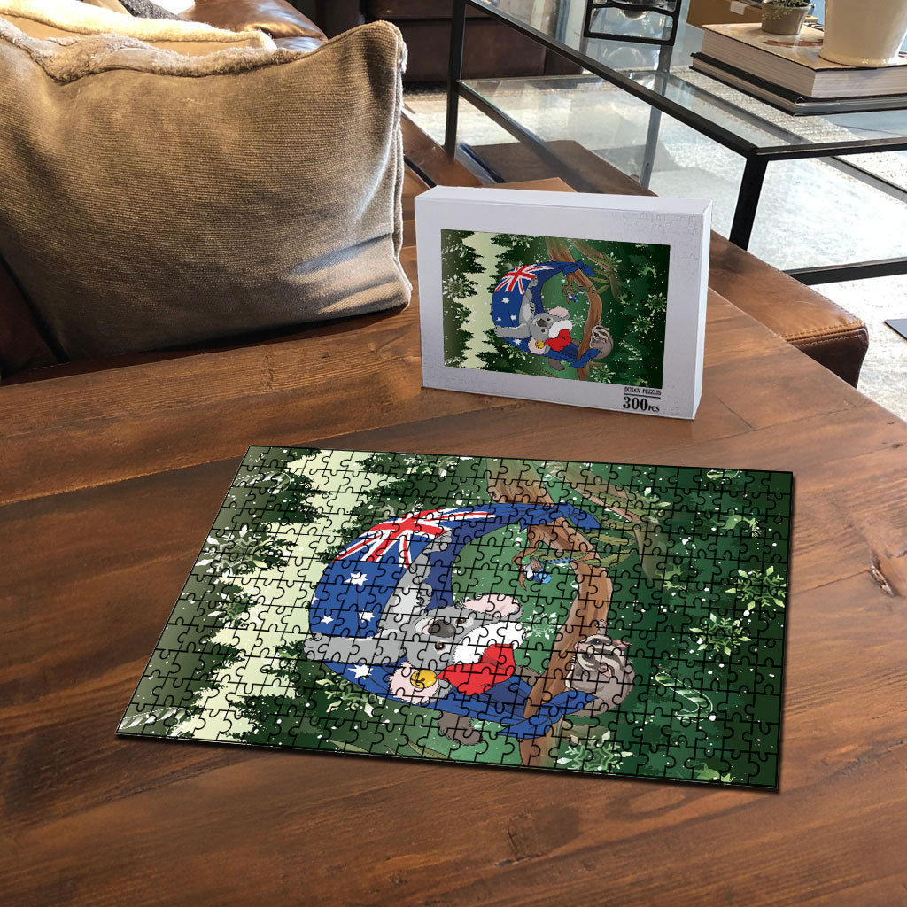 Aussie Festive Koala Christmas Puzzle Koala-ty Time Flag Hammock Green Style