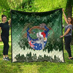 Aussie Festive Koala Christmas Quilt Koala-ty Time Flag Hammock Green Style