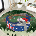 Aussie Festive Koala Christmas Round Carpet Koala-ty Time Flag Hammock Green Style