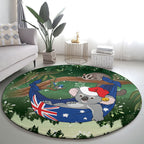Aussie Festive Koala Christmas Round Carpet Koala-ty Time Flag Hammock Green Style