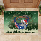 Aussie Festive Koala Christmas Rubber Doormat Koala-ty Time Flag Hammock Green Style