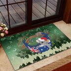Aussie Festive Koala Christmas Rubber Doormat Koala-ty Time Flag Hammock Green Style