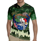 Aussie Festive Koala Christmas Rugby Jersey Koala-ty Time Flag Hammock Green Style