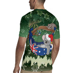 Aussie Festive Koala Christmas Rugby Jersey Koala-ty Time Flag Hammock Green Style