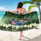 Aussie Festive Koala Christmas Sarong Koala-ty Time Flag Hammock Green Style