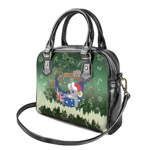 Aussie Festive Koala Christmas Shoulder Handbag Koala-ty Time Flag Hammock Green Style
