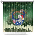 Aussie Festive Koala Christmas Shower Curtain Koala-ty Time Flag Hammock Green Style