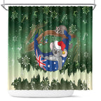 Aussie Festive Koala Christmas Shower Curtain Koala-ty Time Flag Hammock Green Style