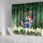 Aussie Festive Koala Christmas Shower Curtain Koala-ty Time Flag Hammock Green Style