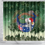 Aussie Festive Koala Christmas Shower Curtain Koala-ty Time Flag Hammock Green Style