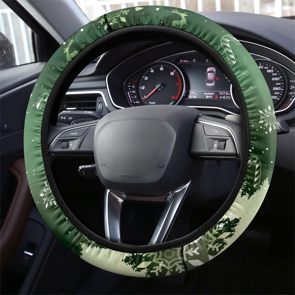 Aussie Festive Koala Christmas Steering Wheel Cover Koala-ty Time Flag Hammock Green Style