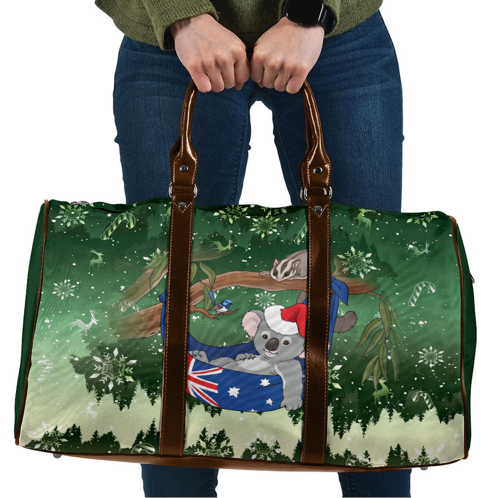 Aussie Festive Koala Christmas Travel Bag Koala-ty Time Flag Hammock Green Style