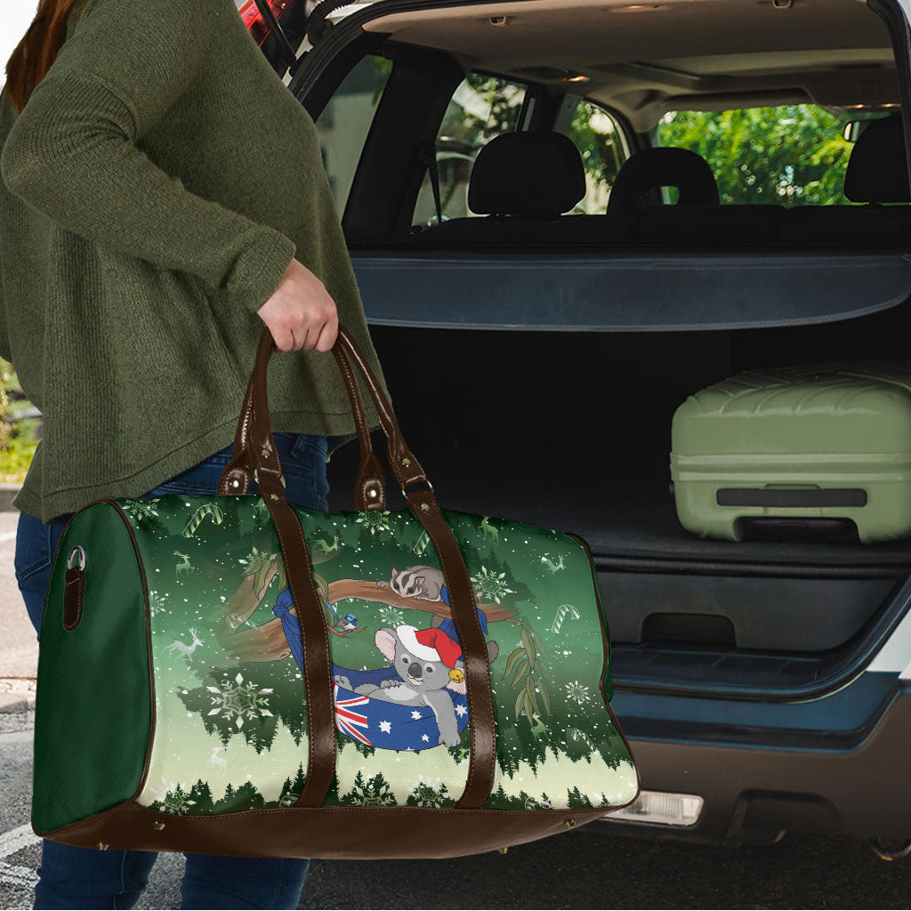 Aussie Festive Koala Christmas Travel Bag Koala-ty Time Flag Hammock Green Style
